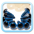Yeux de sécurité Safety eyes - 10mm Bleu Blue - FROGandTOAD Créations